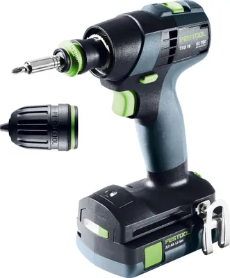 Produktbild von Festool TXS 18 C 3.0-Plus, Elektrischer Schraubendreher, Pistolengriff, Schnellwechselfutter, Schwarz, Grün, Bürstenlos, Gürtelklip