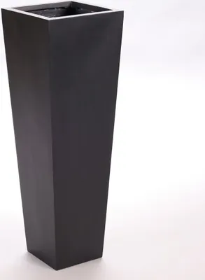 Produktbild von Elegant Einrichten | Pflanzkübel | Fiberglas | säule | konisch | 38x38x100cm | elegant schwarz-matt.