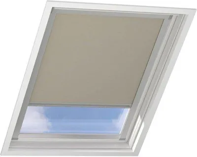 Image de Rideau d'intérieur occultant taupe - Tissus réfléchissant la chaleur - 38 x 53 cm