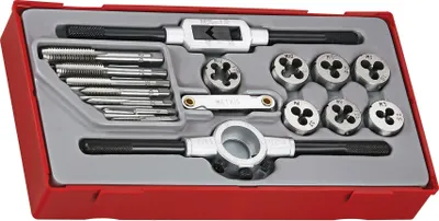 Zdjęcie produktu dla 17 Elementowy Zestaw Gwintowników Teng Tools Tttd17