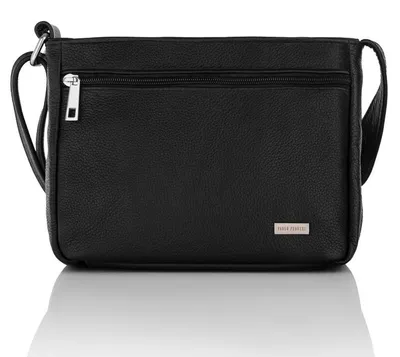 Produktbild von Schwarze Leder-Posttasche für Damen von Paolo Peruzzi Z-47-BL
