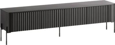 Image de Brembana - Meuble TV noir 190x40x50 cm, une Étagère