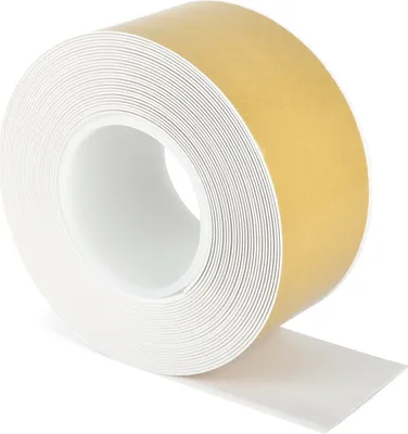 Produktbild von Bodenmarkierungsband WT-500 mit abgeschrägten Kanten, PVC, Weiß, 75 mm x 10 m