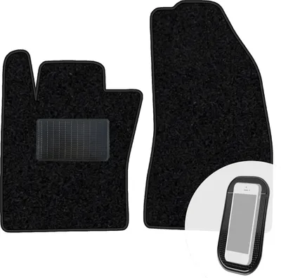Produktbild von moto-MOLTICO Vorne Fußmatten Auto Velours Autoteppiche Schwarz Automatten Set 2-teilig passend für Jeep Renegade ab 2014
