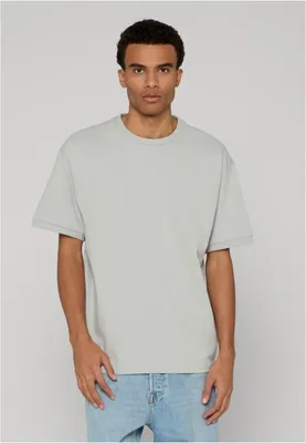 Obrázek produktu pro Pánské tričko Urban Classics Rib Cuff Tee lightasphalt - S