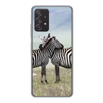 Produktbild von MuchoWow® Handyhülle Schutzhülle Hülle für Samsung Galaxy A53 5G Zebras - Gras - Schwarz - Weiß Silikon Softcase Handy Hülle - Schutzabdeckung