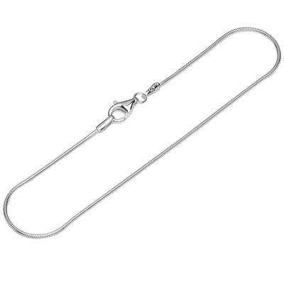 Produktbild von Armband 925 Sterling Silber 19cm Schlangenkette rund Damen design Armbandkette