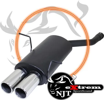 Produktbild von JOM eXtrem Edelstahl Sportauspuff Auspuff BMW E46 4Zyl. 2x90 rund gerade