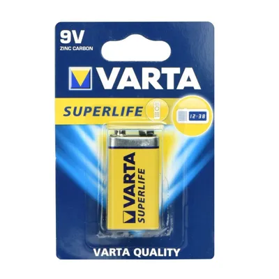Image de Pile Varta zinc-carbone, bloc E, 6F22, 9V, Super Heavy Duty, Retail Blister