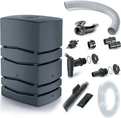 Produktbild von Set aus Aqua Tower 450L Regenwassertank + Anschluss-Set für Regenwassertanks Icanset 1 + Icanset 5
