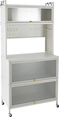 Immagine prodotto di Scaffale da cucina con rotelle 80x40x162,5 cm per microonde