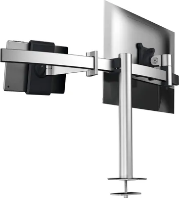 Obrázok produktu pre DURABLE Monitorhalterung PRO 1Mon. 1Tablet Tischdurchf Silb.