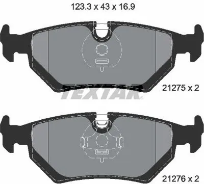 Produktbild von Textar Bremsbeläge Citroen Fiat Lancia Peugeot für Citroen Fiat Lancia Peugeot
