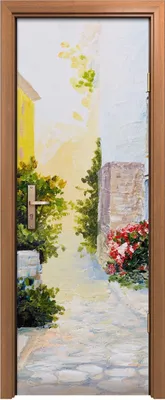 Produktbild von Türposter 70x200 cm Türaufkleber Türtapete Türfolie Klebefolie Deko Italienische Straße farbenfroh