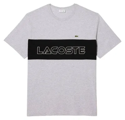 Produktbild von Lacoste - T-Shirt für Herren, Dicke Baumwolle, Anliegend GT19710 (S) (Grau)
