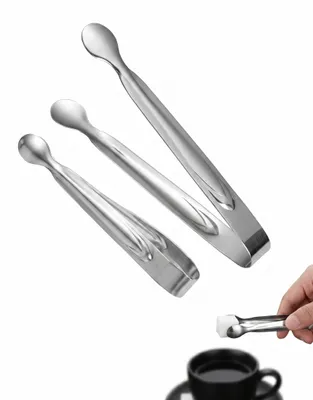 Zuckerzangen-Set, 2 Stück, Edelstahl, Antihaft-Griff, für Theken & Bars