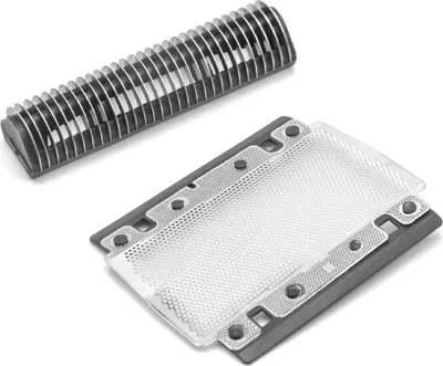 Produktbild von vhbw 1x Klingenblock, 1x Scherblatt kompatibel mit Braun 3731, 3770, 3732, 3775, 3710, 3773, 3774, 3733, 3734 Rasierer - Kombipack Schwarz Silber