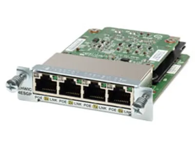 Produktbild von Cisco EHWIC-4ESG=, Eingebaut, Kabelgebunden, Ethernet, Schwarz, Grün, Edelstahl