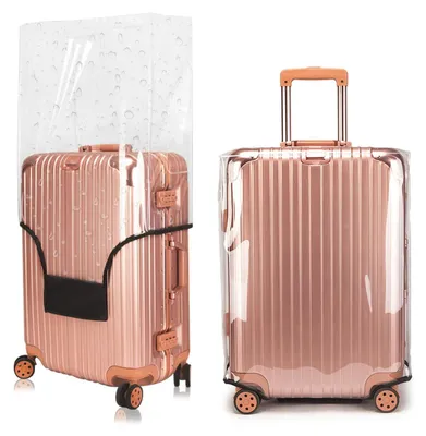 Image de Housse de protection transparente en PVC, imperméable et résistante à l'usure, pour valises de 28 pouces