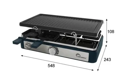 Immagine prodotto di Griglia per raclette per 8 persone, 1400w Little balance 8750