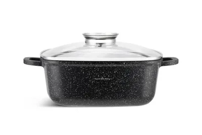 Produktbild von Topf-Set 8-tlg. Wunderschöne Quadratische Töpfe mit Steinbeschichtung in 3 verschiedenen Größen, 2.3L / 2.7 / 4.0L / 4.5L, perfekte Geschenkidee