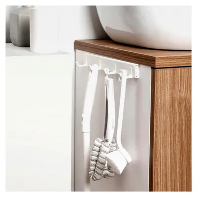 Produktbild von Klebehaken Hakenleiste Selbstklebende Wandhaken Handtuchhaken Ausziehbare Mehrzweckhaken 4 Haken Garderobenhaken