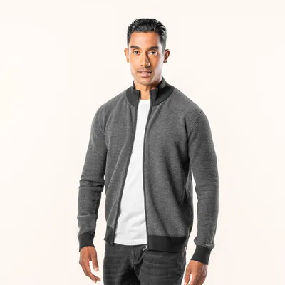 Produktbild von Herren-Strickjacke „Spencer“ in Jet Black von Living Crafts
