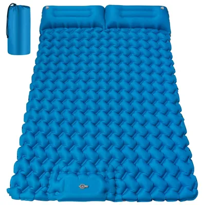 Productafbeelding van Isolerende slaapmat voor 2 personen - 9 cm dik - 200 x 130 cm - Ingebouwd kussen