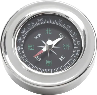 Immagine prodotto di Bussola tascabile portatile in acciaio inossidabile, 60 mm, mini orientamento per campeggio, escursionismo, argento, bianco