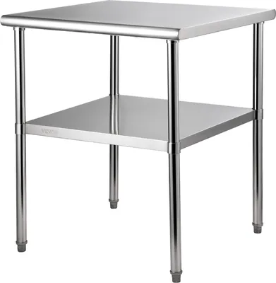 Zdjęcie produktu dla Stół roboczy blat gastronomiczny nierdzewny – 76,2 x 76,2 cm