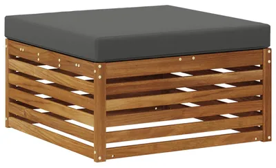 Image de Pouf d'Extérieur Bois d'Acacia Massif Naturel