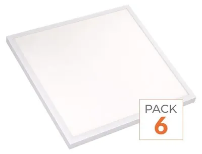 Image de Panneau LED 60x60 Slim, 36W, blanc - Pack de 6 - Blanc froid, 6000K - 8000K