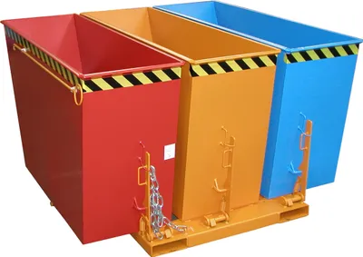 Produktbild von Bauer Kippbehälter TRIO, lackiert, Gelborange