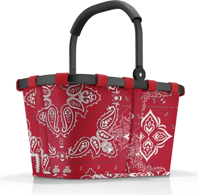 Produktbild von reisenthel carrybag, Einkaufskorb, Picknickkorb, Tragetasche, Frame Bandana Red, 22 L, BK3086