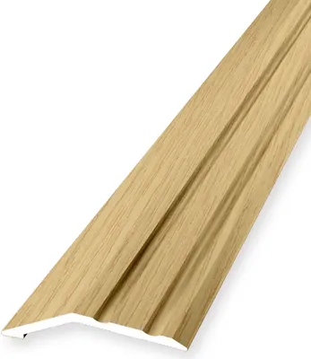 Produktbild von Abschlussprofil 10 x 39 x 900 mm Einfassleiste Einfassprofil Aluminium eloxiert Geriffelt Selbstklebend Eiche hell Küberit