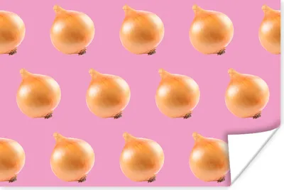 Produktbild von MuchoWow® Poster Gemüse - Zwiebeln - Rosa 90x60 cm - Schlafzimmer
