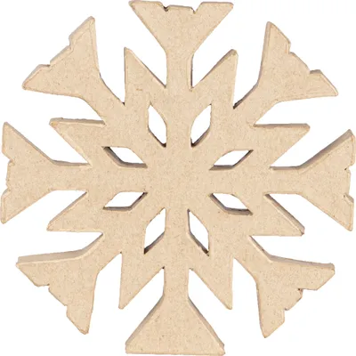 Produktbild von Décopatch 2x Pappmaché, Christbaumspitze, Flocke 1,5x20x20 cm Kartonbraun NO062C