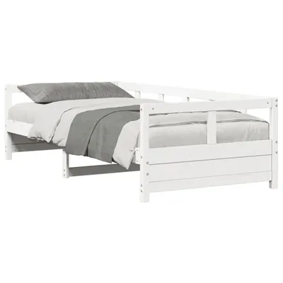 Zdjęcie produktu dla VidaXL 854962, sofa rozkładana, Biały, Drewno sosnowe, 2075 mm, 970 mm, 560 mm