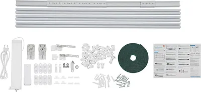 Produktbild von Smarte Vorhangschiene - Motorisierte Gardinenschiene - WLAN & Sprachsteuerung - Verstellbar 2,16–4,2 m - Fernbedienung 30 m - Weiß