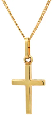 Produktbild von Anhänger Kreuz   333-8 Karat Gold mit vergoldeter Silberkette 60  cm