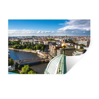 Produktbild von MuchoWow® Wandtattoo Wandsticker Wandaufkleber Berlin - Stadt - Deutschland 30x20 cm Selbstklebend und Repositionierbar - Wierderverwendbar - Selbstklebend