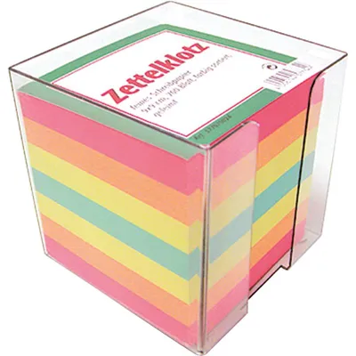 Produktbild von Landre Zettelbox 377070019 10x10x10cm tr Inhalt bunt
