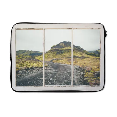 Produktbild von MuchoWow® Laptop Hülle 14 ZollAussicht - Weg - Hügel Laptoptasche - Laptoptasche - Stoßsicher - Schutzhaube