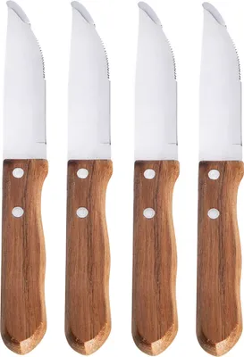 Immagine prodotto di Set di coltelli Paella World Jumbo (coltello da bistecca) 4 pezzi con lama da 25 cm e manico in legno rivettato