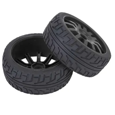 Obrázok produktu pre Pneumatiky na nábojoch kolies Gumové pneumatiky pre 1/8 Príslušenstvo pre cestné RC autá (čierne)
