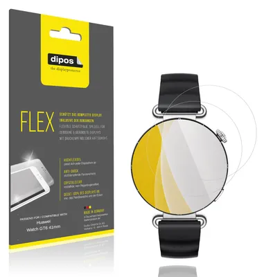 Image de 2x Film de protection d'écran pour Huawei Watch GT6 41mm, recouvre 100% de l'écran, dipos Flex
