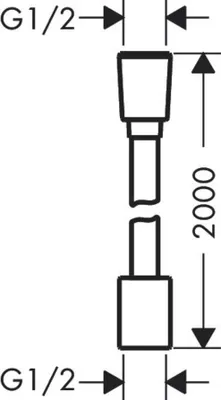 Produktbild von HANSGROHE 28230140 Textilbrauseschlauch Designflex