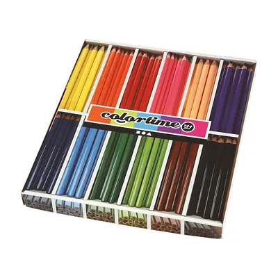 Produktbild von Creativ Company Jumbo Buntstifte dreieckig 144 Stück Grundfarben