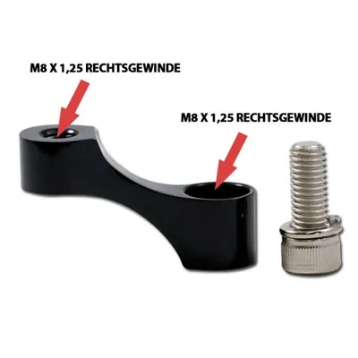 Image de Rallonge de rétroviseur noire M8-R / M8-R