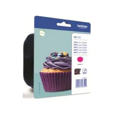 Produktbild von Brother LC123M - Hohe Ergiebigkeit - Magenta - original - Blisterverpackung - Tintenpatrone - für Brother DCP-J100, J105, J132, J152, J552, J752, MFC-J245, J470, J650, J6520, J6720, J6920